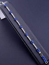 картинка Браслет 'XUPING' Фианит 17 см (родий) от магазина Wolves