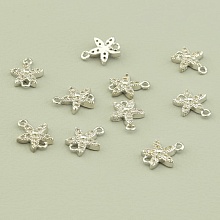 картинка Коннектор Фианит 9х7мм (родий) от магазина Wolves