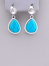 картинка Серьги 'Stainless Steel' Бирюза от магазина Wolves