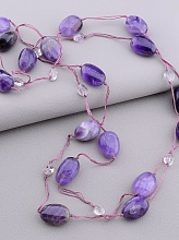 картинка Бусы Аметист Горный хрусталь 160 см от магазина Wolves