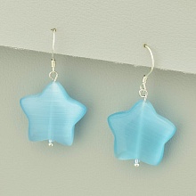 картинка Серьги 'SUNSTONES' Кошачий глаз Серебро(925) от магазина Wolves