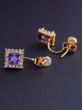 картинка Серьги 'XUPING' Фианит (позолота 18к) от магазина Wolves