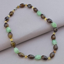 картинка Бусы 'SUNSTONES' Агат Нефрит Сердолик 45 см от магазина Wolves