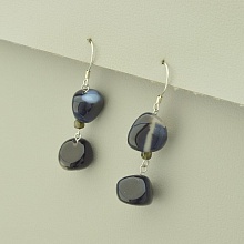 картинка Серьги 'SUNSTONES' Агат Серебро(925) от магазина Wolves