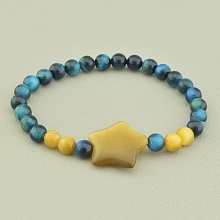 картинка Браслет 'SUNSTONES' Кошачий глаз 19 см от магазина Wolves