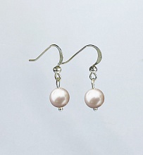 картинка Элитные Серьги белый Жемчуг 8 мм №1 от магазина Wolves