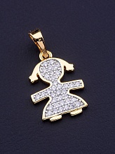 картинка Кулон 'XUPING' Фианит (позолота-родий) от магазина Wolves