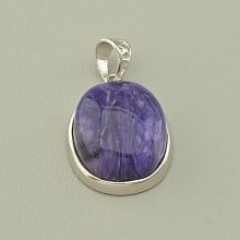 картинка Кулон Чароит 26х18мм (Серебро(925)) от магазина Wolves