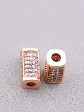 картинка Вставка Фианит 14х6 (позолота 18к) от магазина Wolves