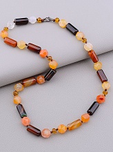 картинка Бусы 'SUNSTONES' Сердолик Чешский хрусталь 50 см от магазина Wolves