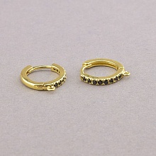 картинка Швензы из медного сплава позолоченные с фианитом, Пара, кольца 13х2 см от магазина Wolves