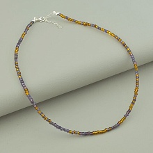 картинка Подвеска 'SUNSTONES' Бисер Серебро(925) 39 см от магазина Wolves