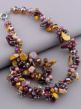 картинка Бусы Яшма Чешский хрусталь 50 см от магазина Wolves