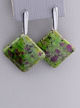 картинка Серьги 'Stainless Steel' Цоизит от магазина Wolves