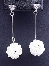 картинка Серьги 'XUPING' Майорка  (родий) от магазина Wolves