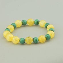 картинка Браслет 'SUNSTONES' Цитрин Малахит 18 см от магазина Wolves