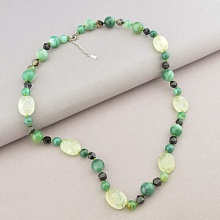 картинка Бусы 'SUNSTONES' Агат Пренит 58 см от магазина Wolves