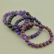 картинка Браслет 'SUNSTONES' Аметист Яшма Агат 19 см от магазина Wolves