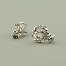 картинка Основа для кулона Фианит  (родий) от магазина Wolves