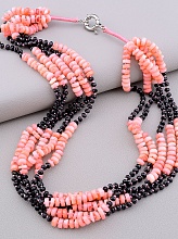 картинка Бусы Коралл Чешский хрусталь 50 см от магазина Wolves