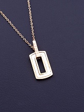 картинка Подвеска 'Stainless Steel' Перламутр 45 см (позолота 18к) от магазина Wolves