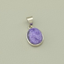 картинка Кулон Чароит 15х9мм (Серебро(925)) от магазина Wolves