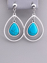 картинка Серьги 'Stainless Steel' Бирюза от магазина Wolves