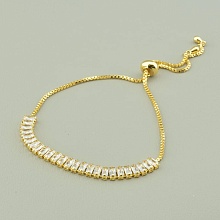 картинка Браслет 'Saiya' Фианит 17 см (позолота 18к (лимонная)) от магазина Wolves