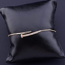 картинка Браслет 'Saiya' Фианит 17 см (позолота 18к (розовая)) от магазина Wolves