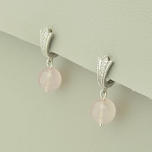 картинка Серьги 'SUNSTONES' Морганит  (родий) от магазина Wolves