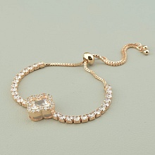 картинка Браслет 'Saiya' Фианит 17 см (позолота 18к (розовая)) от магазина Wolves