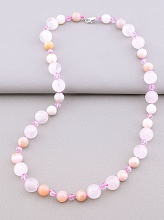 картинка Бусы 'SUNSTONES' Розовый кварц Опал Чешский хрусталь 54 см от магазина Wolves