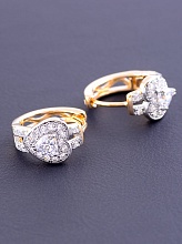 картинка Серьги 'XUPING' Фианит  (позолота-родий) от магазина Wolves