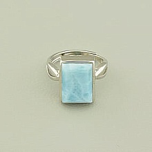 картинка Кольцо Ларимар 14хмм (Серебро(925)) от магазина Wolves