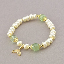 картинка Браслет 'Fashion' Жемчуг 17 см (позолота 18к) от магазина Wolves