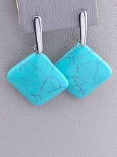 картинка Серьги 'Stainless Steel' Бирюза от магазина Wolves