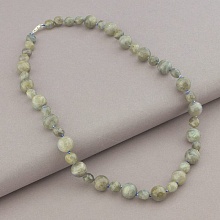 картинка Бусы 'SUNSTONES' Лабрадор Серебро(925) 45 см от магазина Wolves