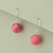 картинка Серьги 'SUNSTONES' Клубничный кварц Серебро(925) от магазина Wolves