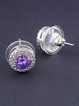 картинка Серьги 'Big Dipper' Фианит (родий) от магазина Wolves