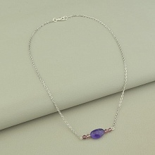 картинка Подвеска 'SUNSTONES' Аметист Чешский хрусталь 44 см от магазина Wolves