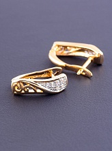 картинка Серьги 'XUPING' Фианит  (позолота-родий) от магазина Wolves