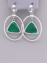 картинка Серьги 'Stainless Steel' Малахит от магазина Wolves