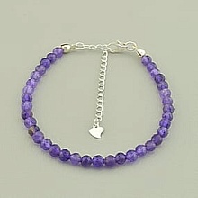 картинка Браслет 'SUNSTONES' Аметист Серебро(925) 17 см от магазина Wolves