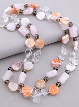 картинка Бусы Яшма Розовый кварц Горный хрусталь 100 см от магазина Wolves