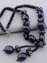 картинка Бусы Каирская ночь Чешский хрусталь 45 см от магазина Wolves