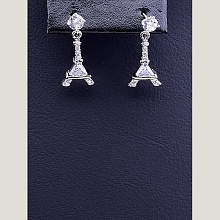 картинка Серьги 'XUPING' Фианит  (родий) от магазина Wolves