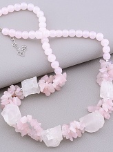 картинка Бусы Розовый кварц 56 см от магазина Wolves