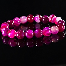 картинка Элитный Браслет Агат (розовый) на резинке от магазина Wolves