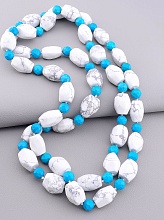 картинка Бусы Кахолонг Бирюза 115 см от магазина Wolves