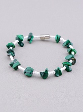 картинка Браслет 'SUNSTONES' Малахит Бисер 18 см от магазина Wolves